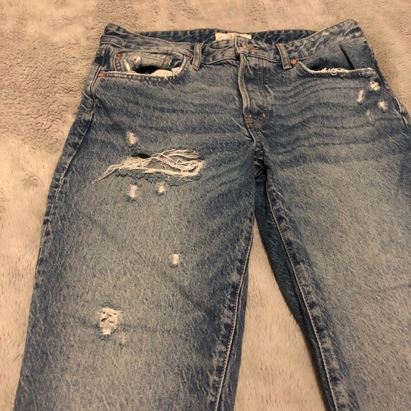 Free People Distressed Boyfriend Jeans - Picture 2 of 6